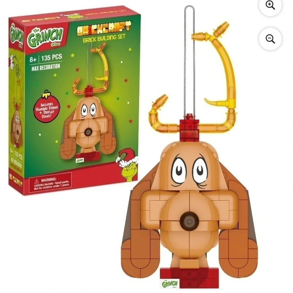 The Grinch Max the Dog Brickcraft Block Building Set NEW Christmas Ornament